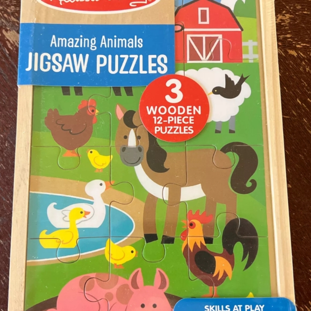 Melissa & Doug Amazing Animals Jigsaw Puzzles - Multicolor